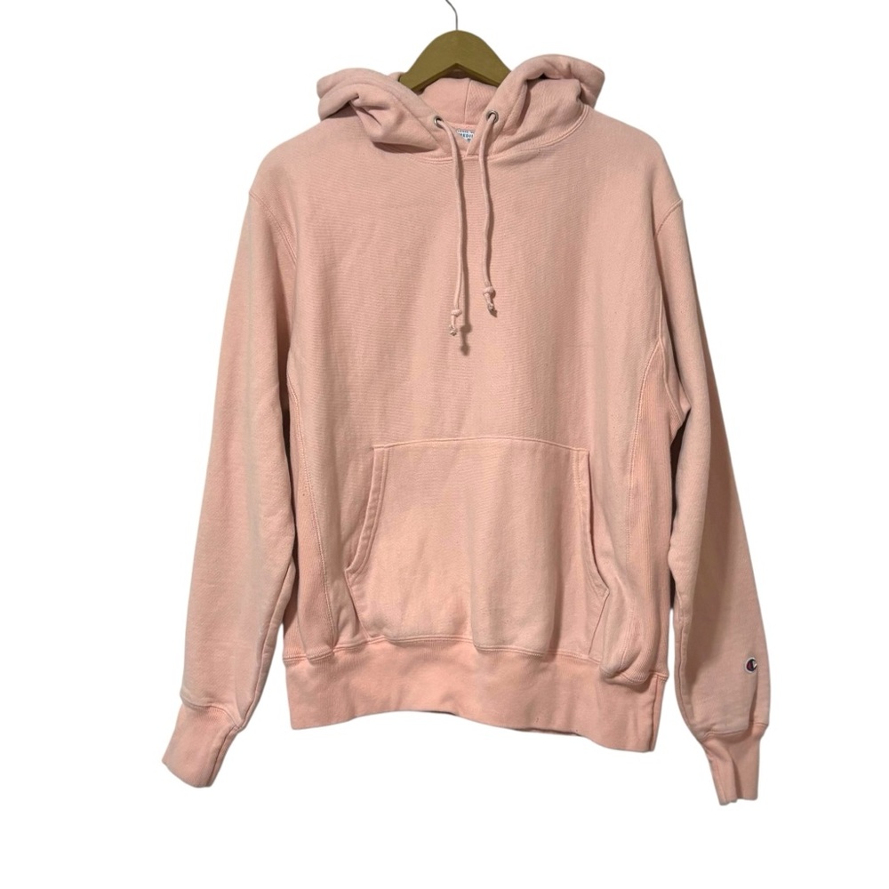 Vintage Champion‎ Reverse Weave Pink Size Medium Pullover Hoodie Heavyweight
